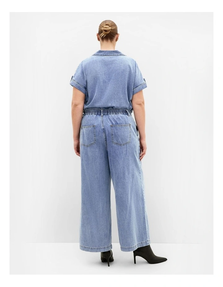 Tilly Cotton Denim Pant in light wash image 2