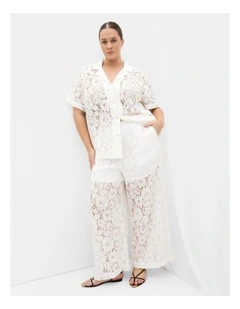 Lani Lace Pant in ivory
