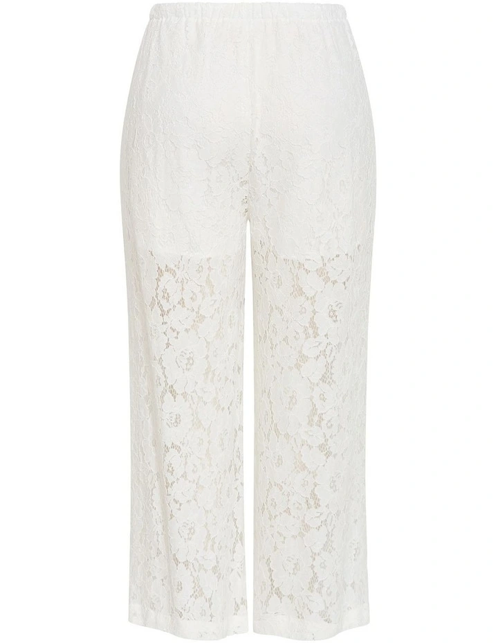 Lani Lace Pant in ivory image 3