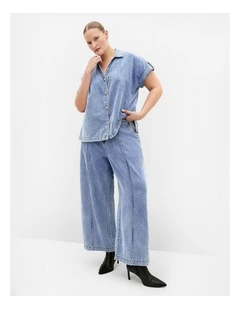 Tilly Cotton Denim Shirt in light wash