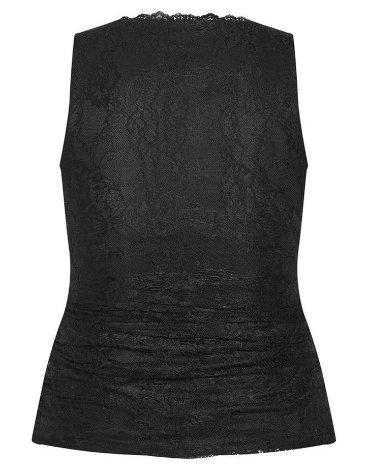 Haze Sleeveless Lace Top in black image 4