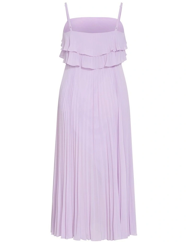 Aida Ruffle Pleat Maxi Dress in soft lilac image 4