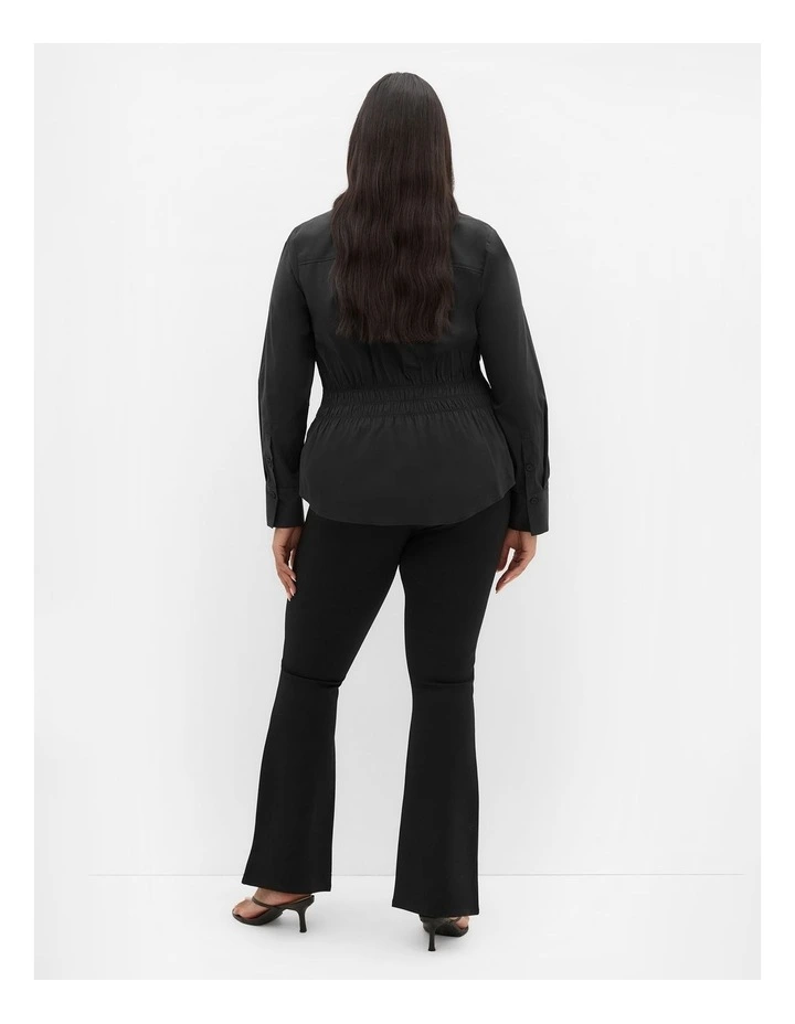 Shirred Waist Shirt in black image 2