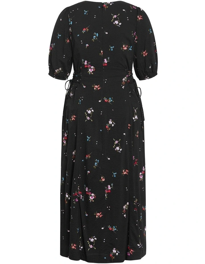 Briella Bouquet Print Dress in black image 4