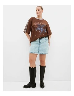 Wild Pegasus Cotton Tee in chocolate