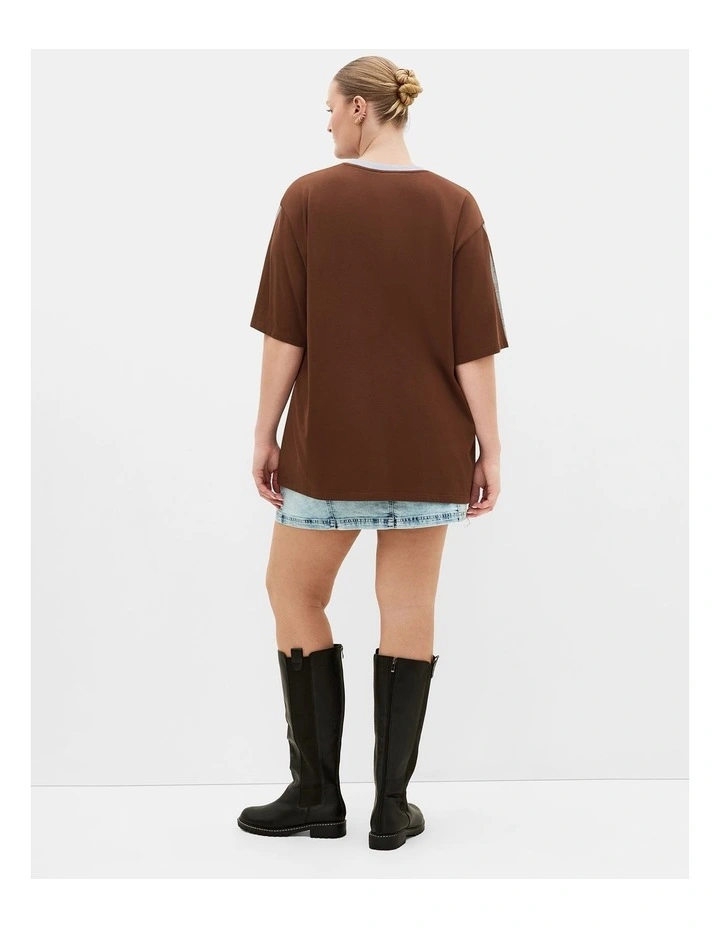 Wild Pegasus Cotton Tee in chocolate image 2