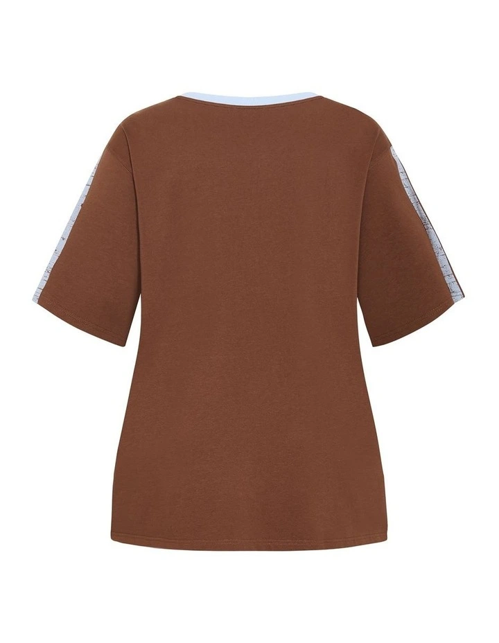 Wild Pegasus Cotton Tee in chocolate image 4