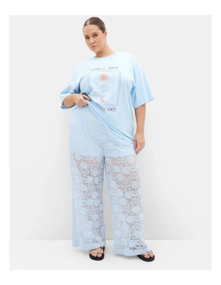Nylah Lace Pant in sky blue image 1