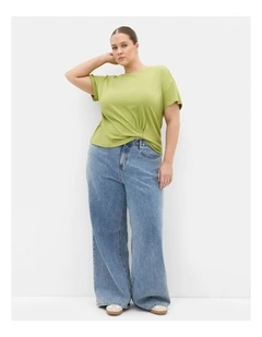 Half Tuck Tee in matcha