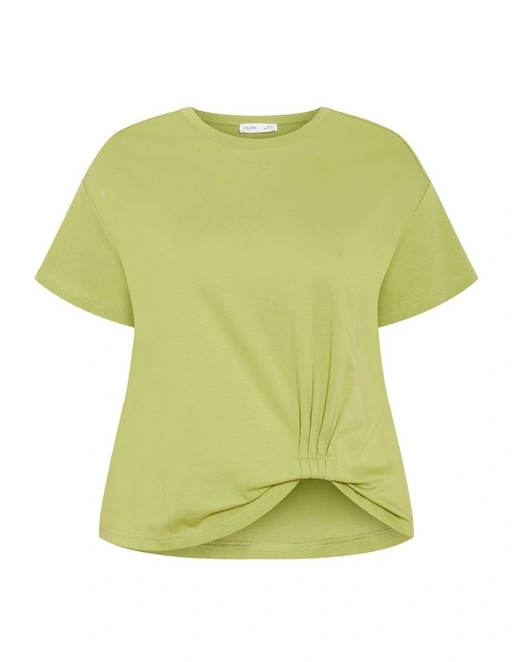 Half Tuck Tee in matcha image 3