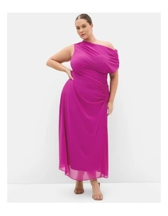 Vivid Colour Maxi Dress in magenta