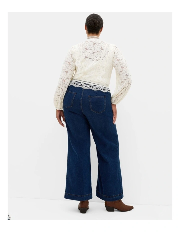 Lucielle Lightweight ZipinFront Lace Jacket in porcelain image 2