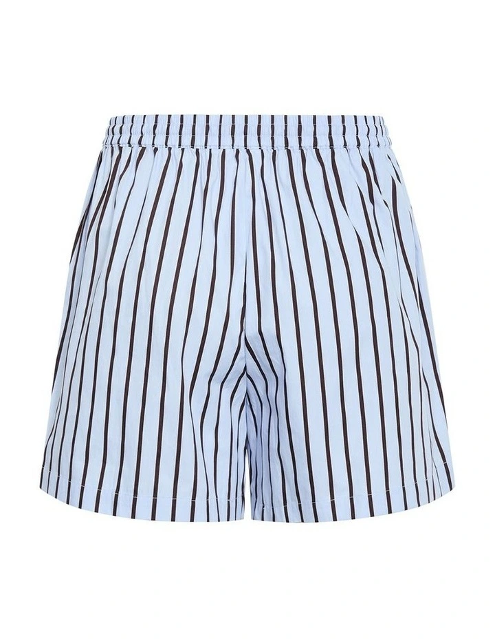 Plus Size Stassi Stripe Cotton Short in Baby Blue image 4