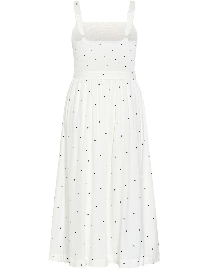 Plus Size Lola Spot A-Line Maxi Dress in Ivory image 4