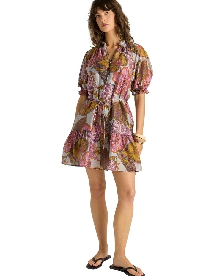Daria Dress in Leaf Print image 4