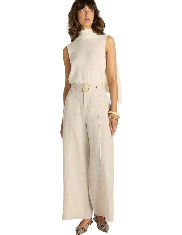 Remi Raffia Pant in Flax image 4