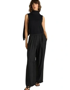 Gianna Acetate Pant in Black