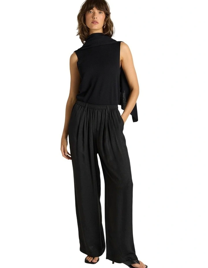 Gianna Acetate Pant in Black image 4