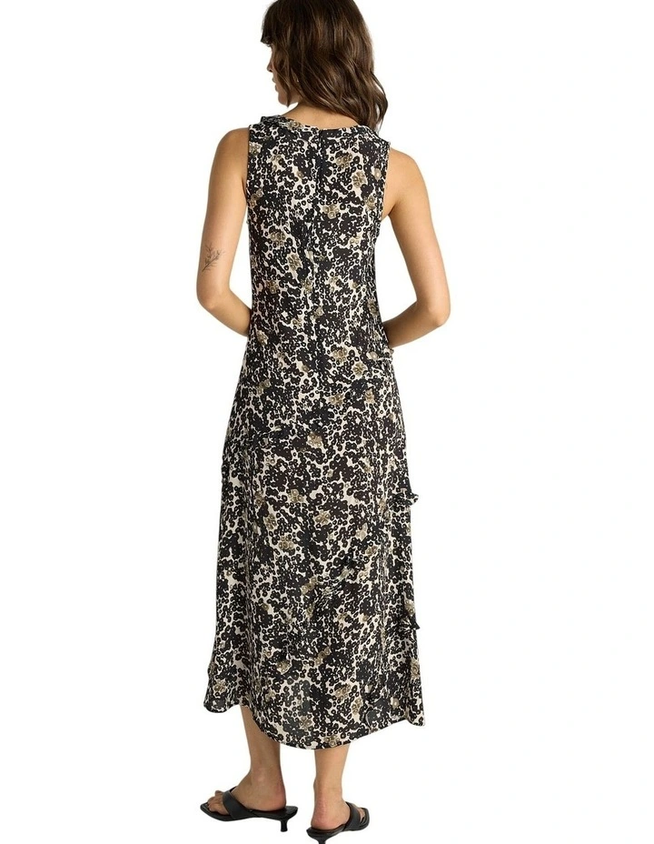 Jade Ruffle Dress in Floral Animal image 2