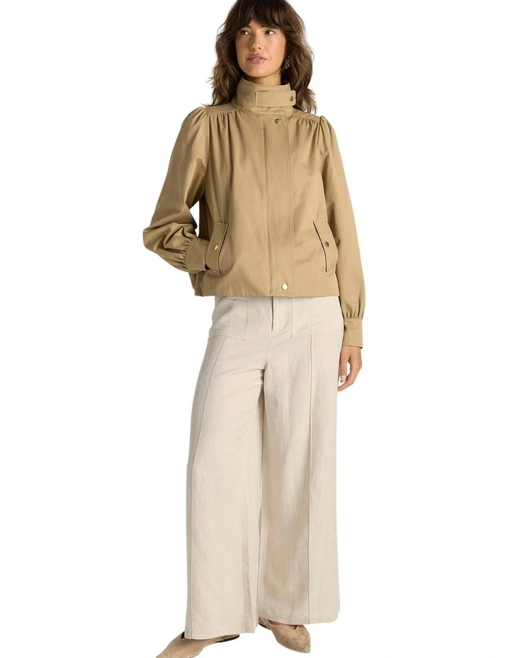 Gigi Bubble Jacket in Tan image 4