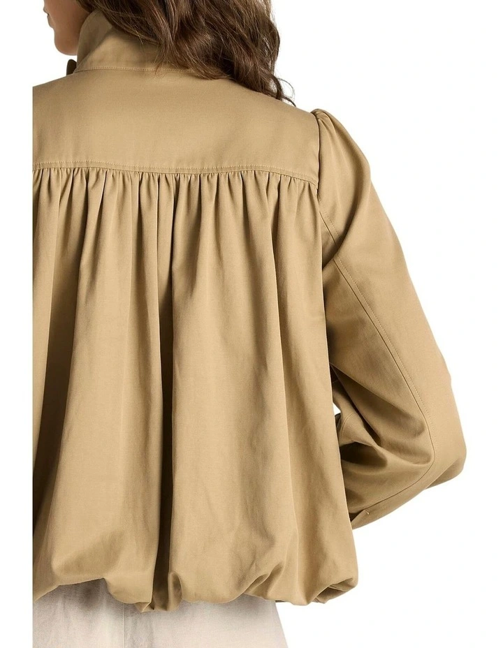Gigi Bubble Jacket in Tan image 5