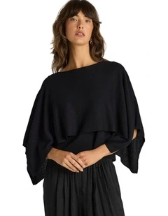 Kora Cape Top in Black