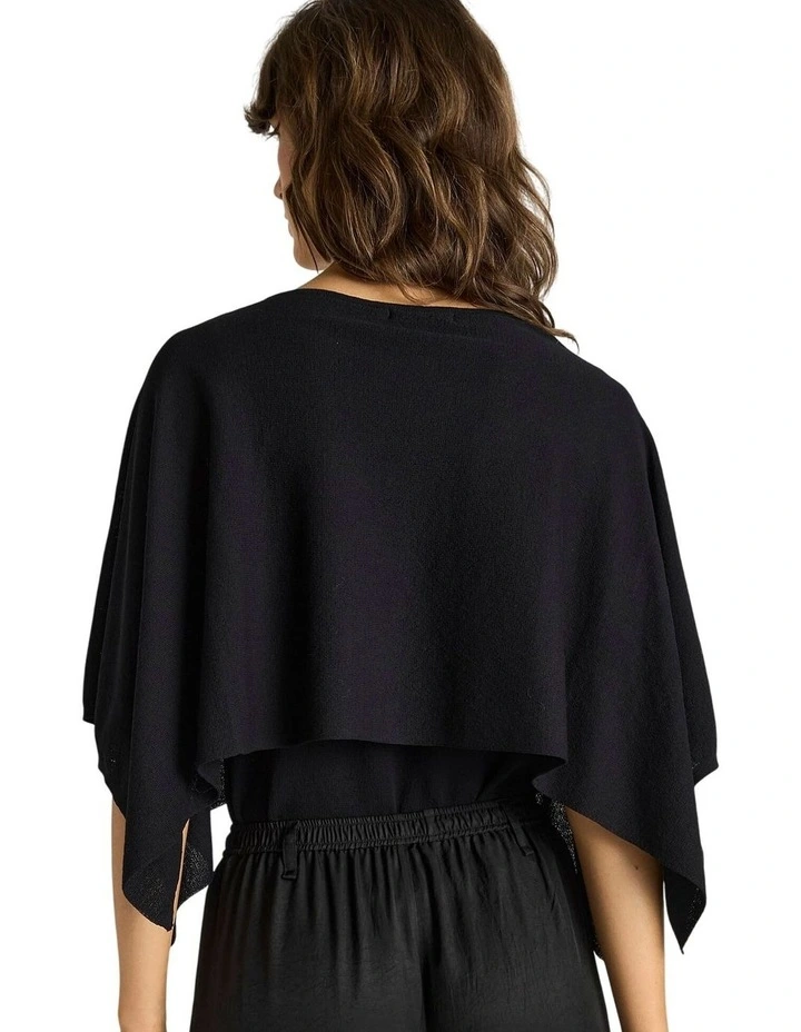 Kora Cape Top in Black image 2
