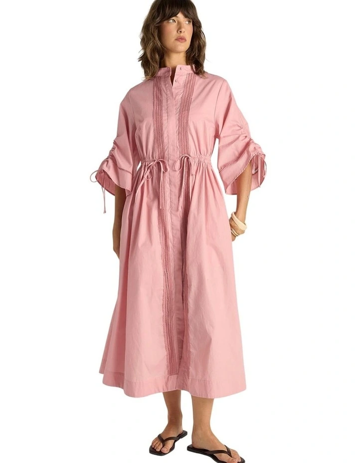 Etta Lace Detailed Dress in Dusty Rose image 4