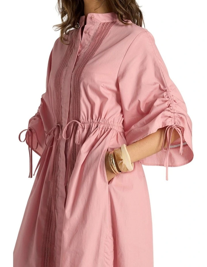 Etta Lace Detailed Dress in Dusty Rose image 5