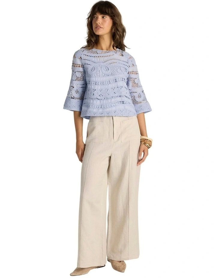 Gaia Lace Top in Powder Blue image 4