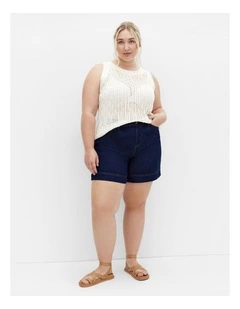 Plus Size Talia Rib Tank in White