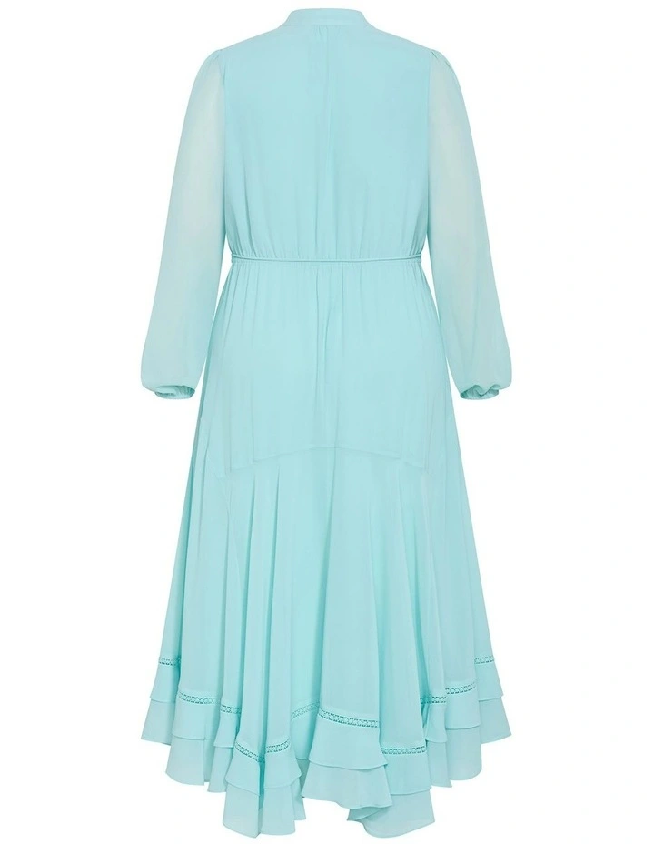 Plus Size Yasmin Long Sleeve Maxi Dress in Seafoam image 4