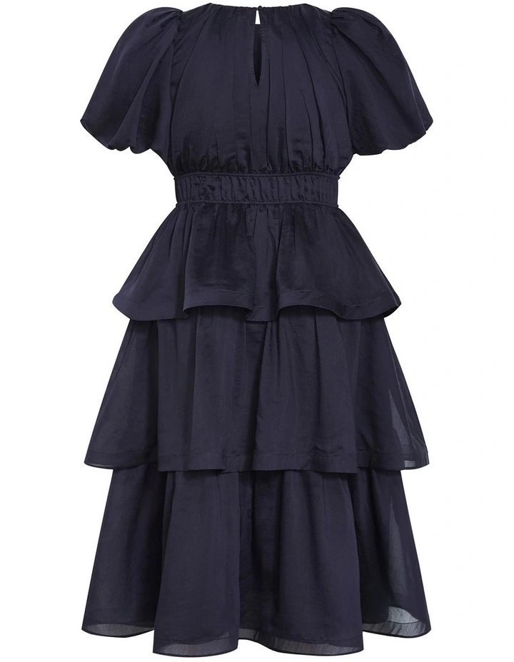 Plus Size Heavenly Ruffle Maxi Dress in Navy image 4
