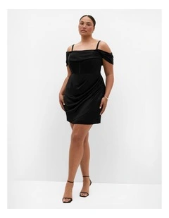 Plus Size Forbidden Love Mini Dress in Black