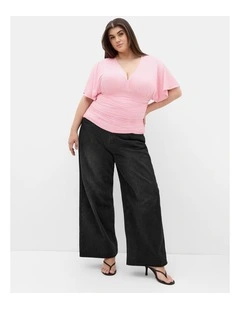 Plus Size Tilly Ruched Top in Soft Pink