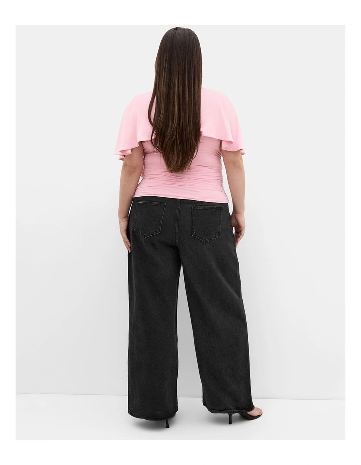 Plus Size Tilly Ruched Top in Soft Pink image 2