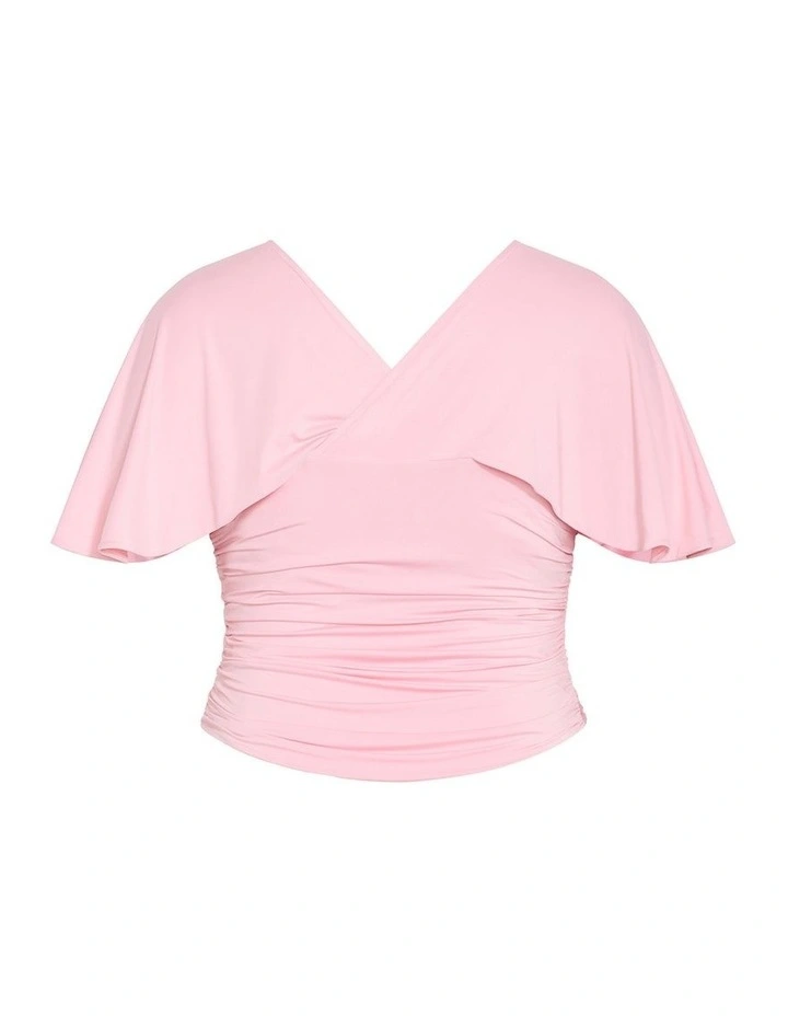 Plus Size Tilly Ruched Top in Soft Pink image 4