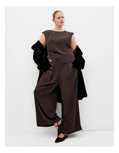 Plus Size Jett Wide Leg Pant in Espresso