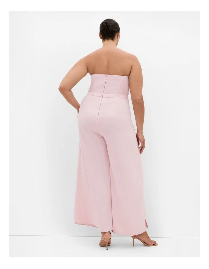 Plus Size Attract Strapless Jumpsuit in Heavenly Pink image 2