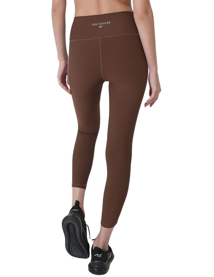 Ribbed Stripe Legging in Chocolate image 2