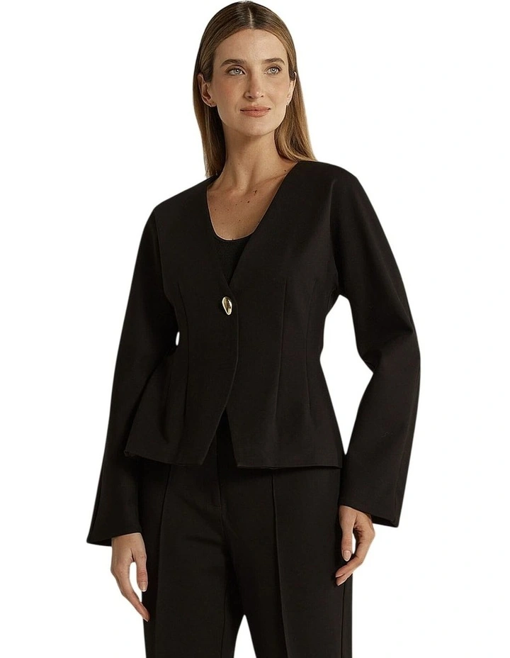 Pia Ponte Jacket in Black image 1