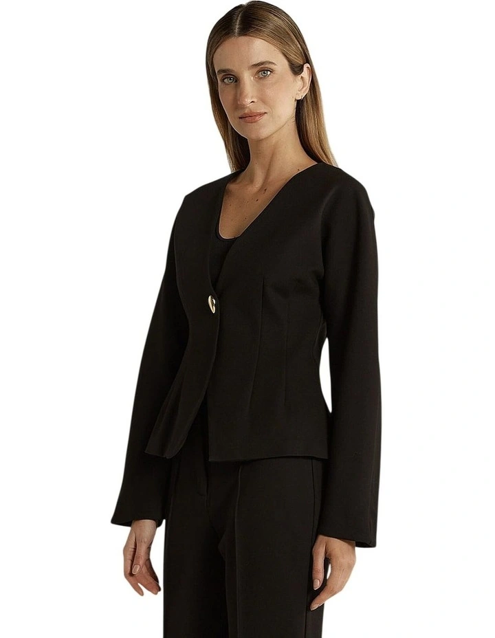 Pia Ponte Jacket in Black image 3