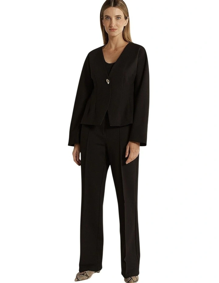 Pia Ponte Jacket in Black image 4