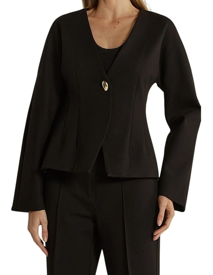 Pia Ponte Jacket in Black image 5