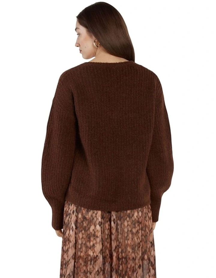 Remy VinNeck Jumper in Chocolate image 2