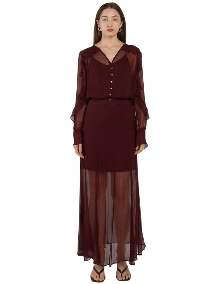 Emryn Maxi Skirt in Plum image 1