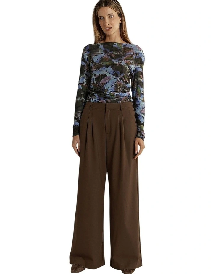 Roan Pleat Front Pantin Chocolate image 1