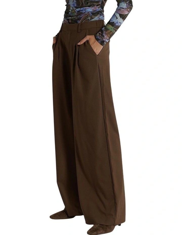Roan Pleat Front Pantin Chocolate image 3