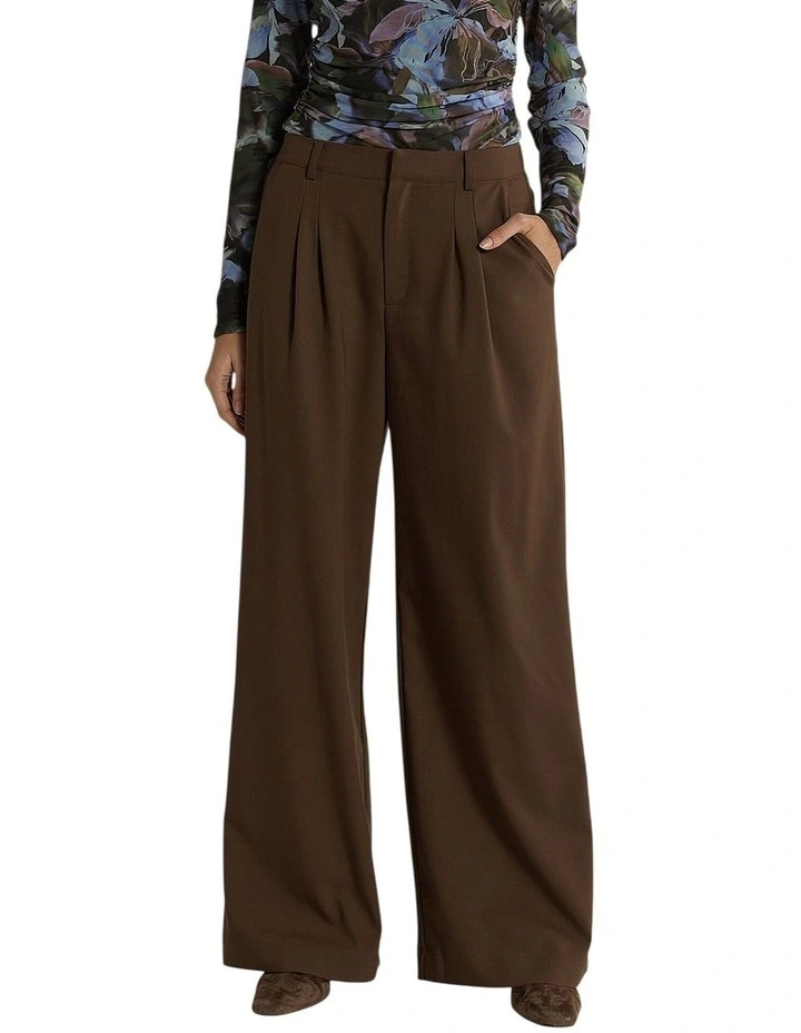 Roan Pleat Front Pantin Chocolate image 4