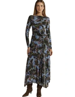 MJ26 Alix Mesh Maxi Dress in Blurred Floral